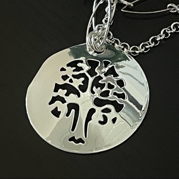 $49 SALE Handmade Layered Chain Metal Tree of Life Pendant Necklace Boho Zen - Picture 5 of 8